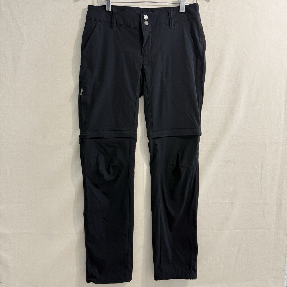 Columbia Women’s Size 4 Regular Convertible Zip-Off Hiking Cargo Pants Black